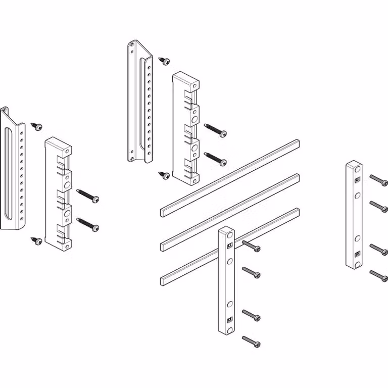 Modulo barra collettrice ABN a incasso 1FB/2RE 60 mm con rame 12x5 mm, a 3 poli, EBM 32 mm MTSC12613