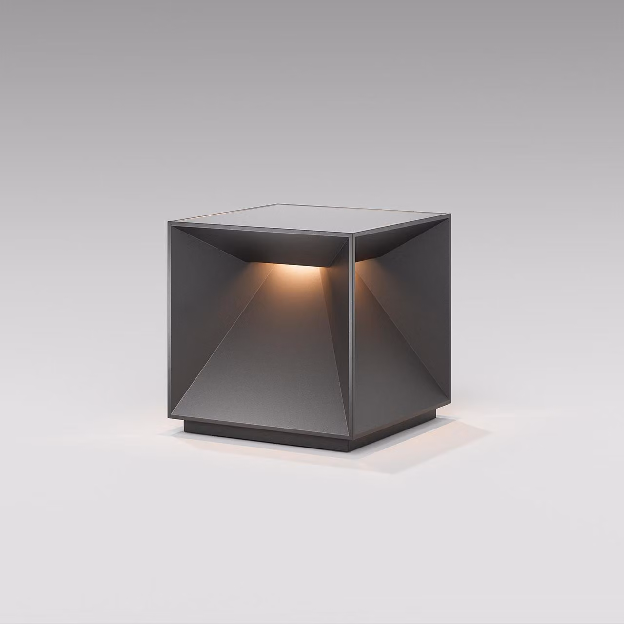 Sigor Lampada da tavolo ricaricabile a LED Nutalis IP54 a forma di cubo Flex Mood 2700/2200K grigio grafite