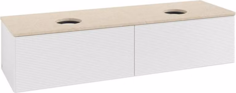 V&B Mobiletto con struttura frontale - illuminazione Antao 160x50cm, WBP color botti. Lac