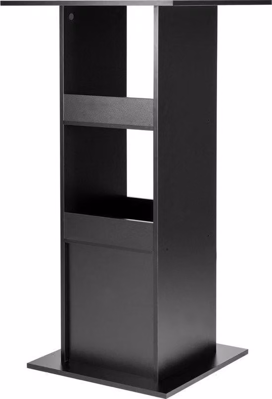 Bancone da cucina - per cucina e bistrot - robusto - design moderno - legno nero - 60x60x112 cm
