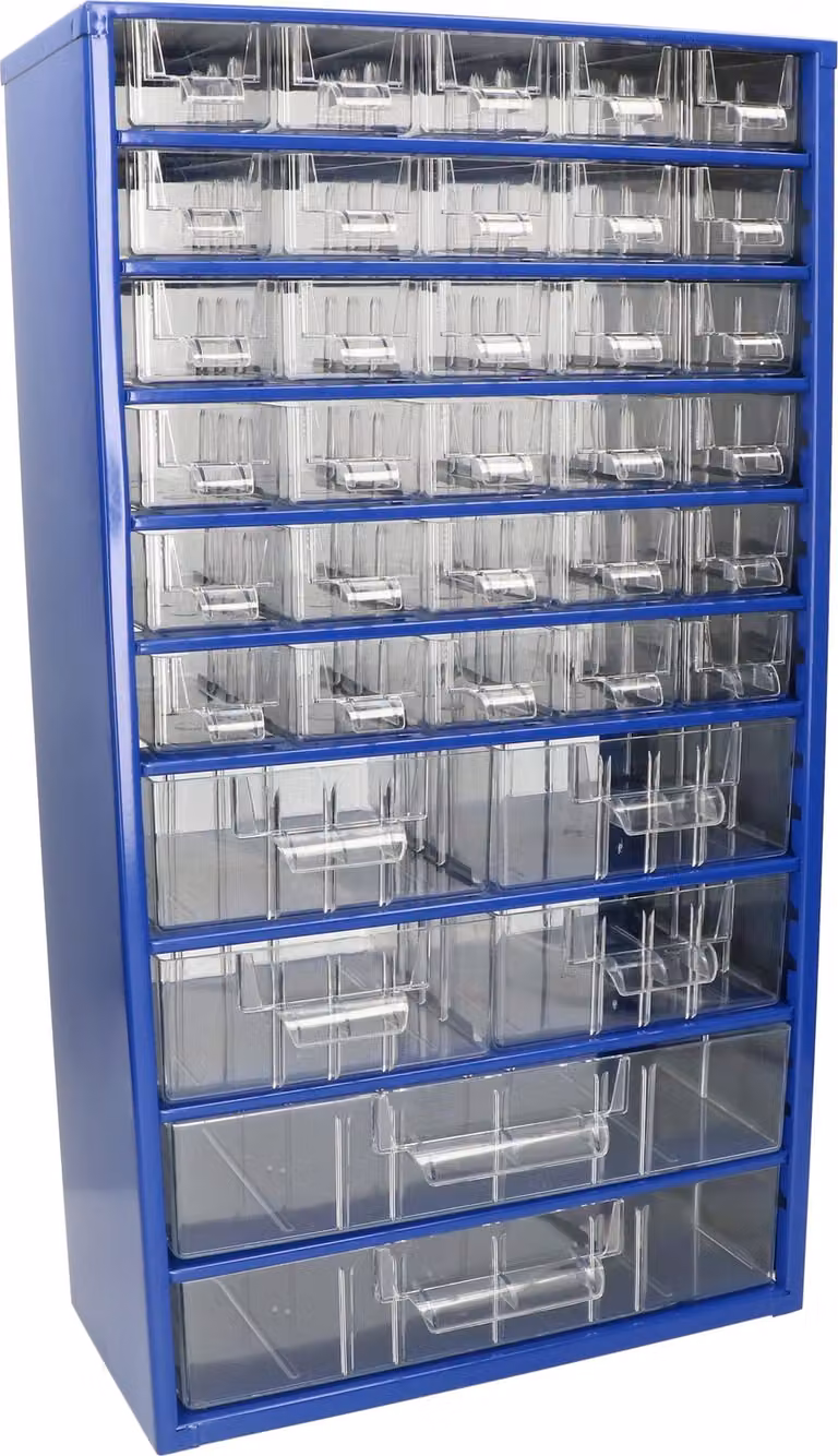 KOTARBAU® Cassetta per officina con cassetti 555x305x150 Cassetta di smistamento 30K4M2G Magazzino per minuteria in metallo