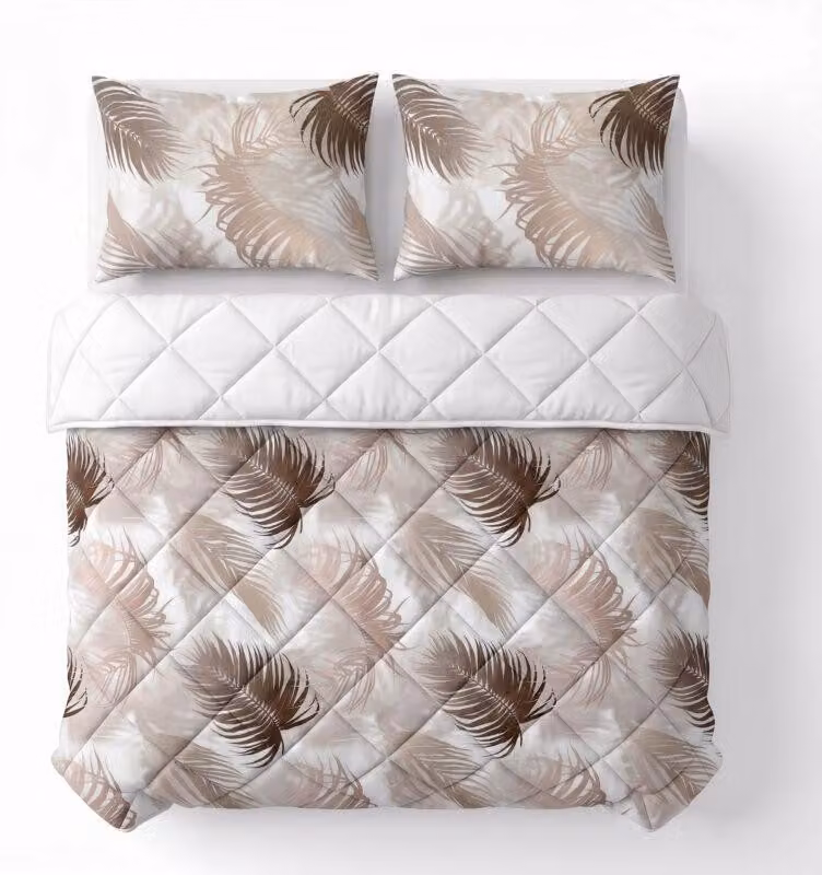 Sleeptime, coperta per letto "Lazy", colore Jayda Sand, 200 x 200 cm, con federe