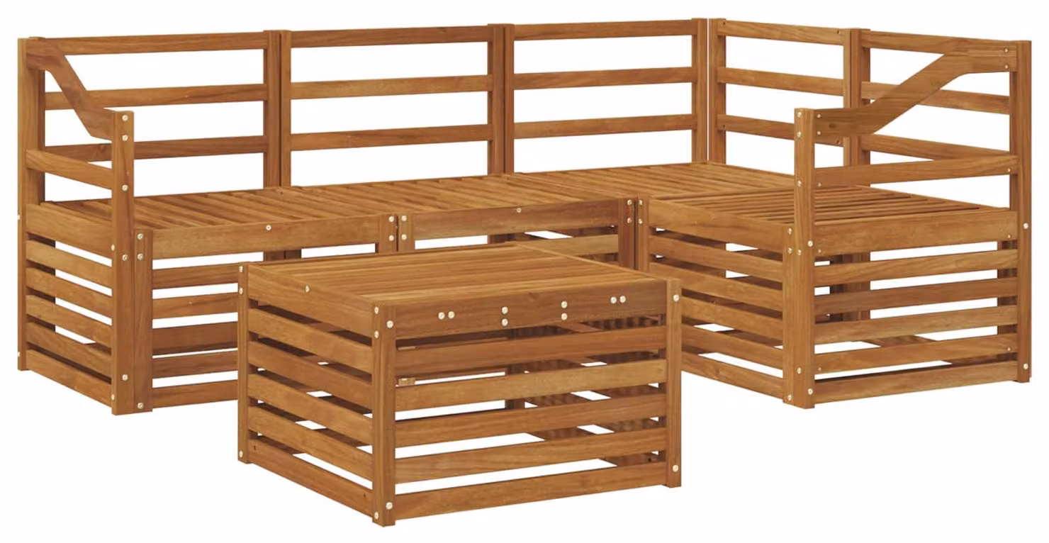 Set di divani da esterno 5 pcs Naturale