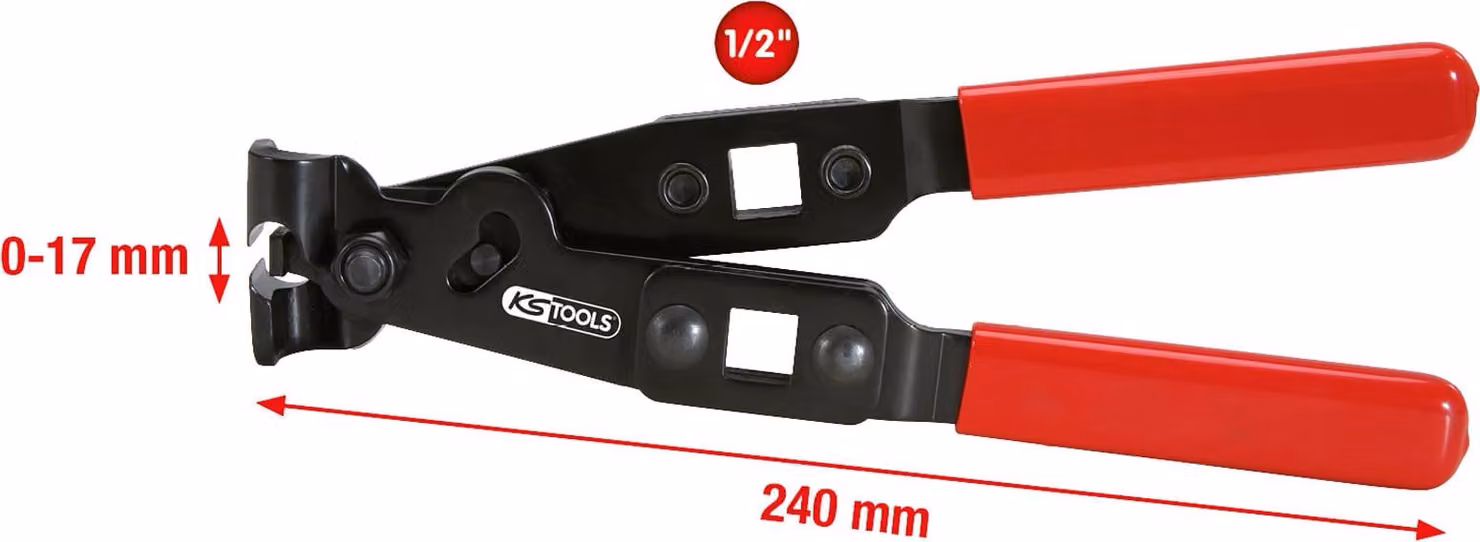KS TOOLS Pinze stringitubo O-clip 240 mm - 115.1053