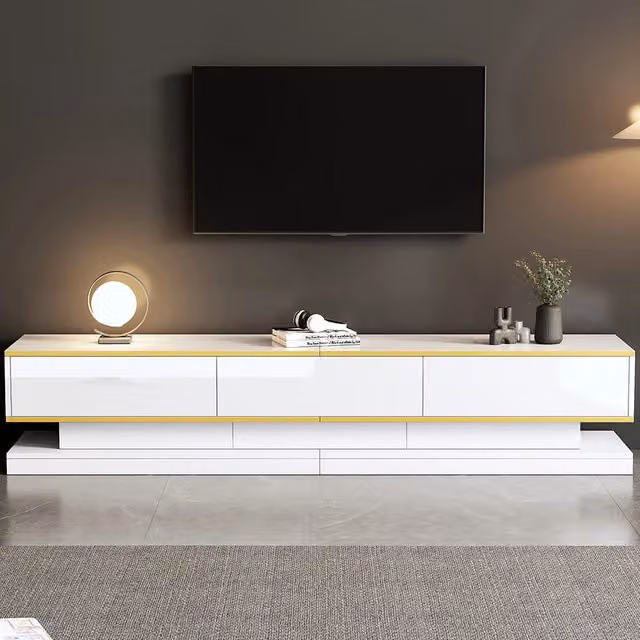 Mobile TV - Xylo - 200x40x40 cm 3 cassetti oro