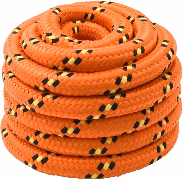 Corda da barca vidaXL in plastica rivestita arancione, diametro 3 mm, lunghezza 50 m