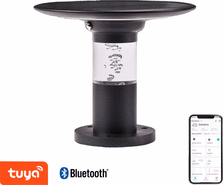 Immax NEO LITE BUBBLES apparecchio solare intelligente, colonna 17cm, CW/WW+RGB, IP54, BT,TUY,2W