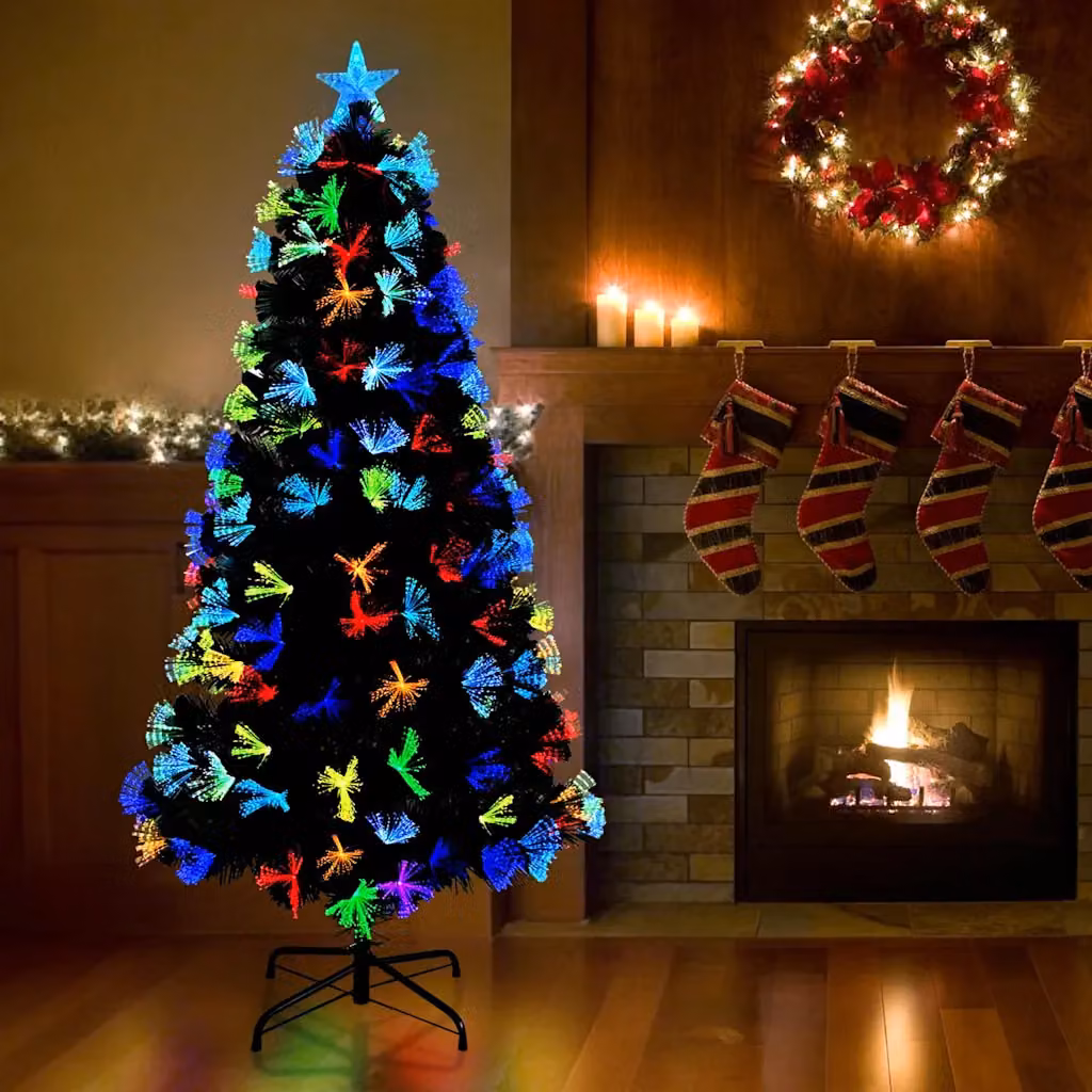 Albero di Natale artificiale verde vidaXL in PVC e metallo, Altezza: 150 cm