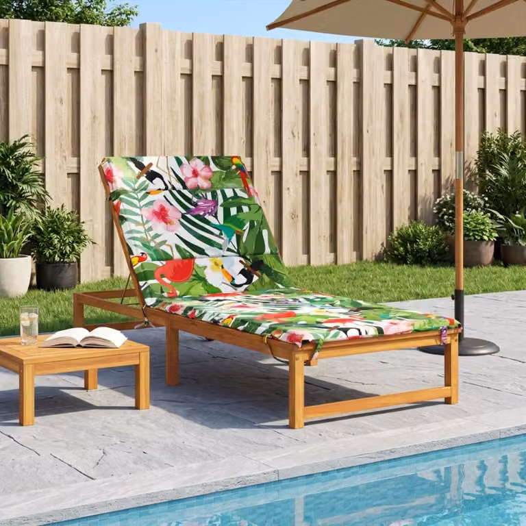 vidaXL Cuscino per Lettino GEMERT Multicolore in Poliestere con Rivestimento Rimovibile e Resistente ai Raggi UV