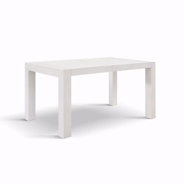 Tavolo MARZAMEMI in legno, finitura bianco frassinato, allungabile 160×90 cm – 240×90 cm