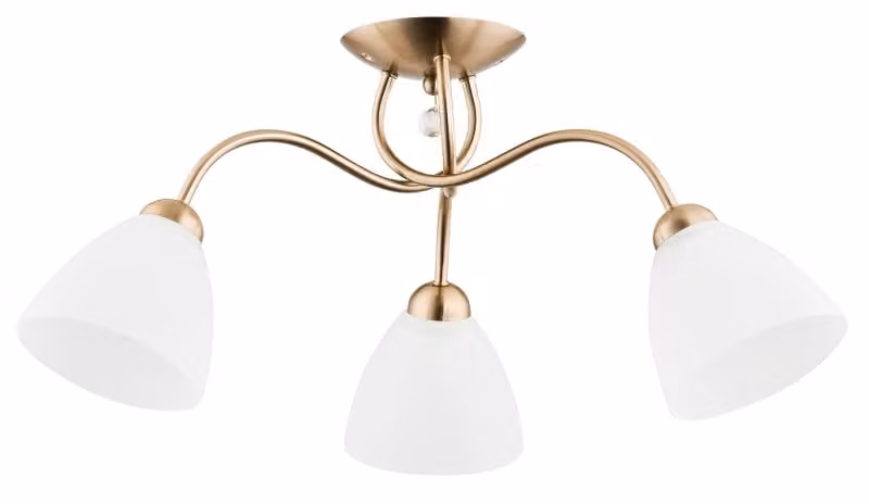 Lampada da soffitto in ottone con cristallo AMARILLO 3xE27 15W ALF23753 Alfa