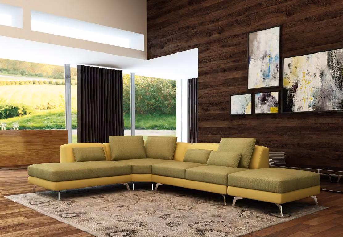 Ledersofa Couch Wohnlandschaft Ecksofa Eck Garnitur Design Modern Sofa 5111