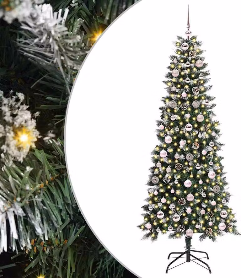 Albero di Natale artificiale con 300 LED Verde 180 cm