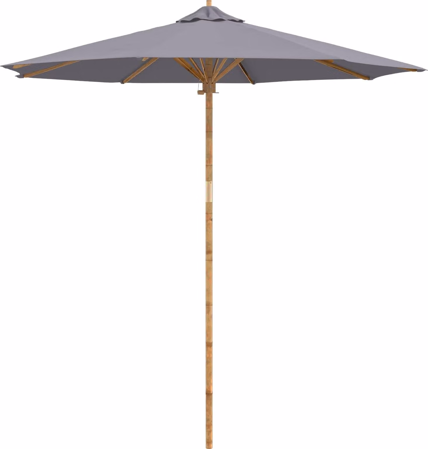 Ombrello da giardino Grigio scuro Ø 240 x 260 cm Bambù