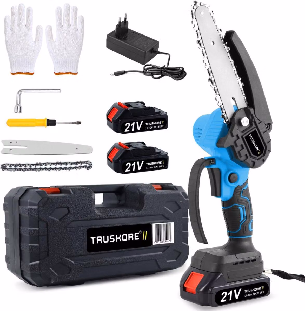 Truskore mini motosega - sega per rami - larghezza lama 15 cm - taglia rami fino a 15 cm di diametro