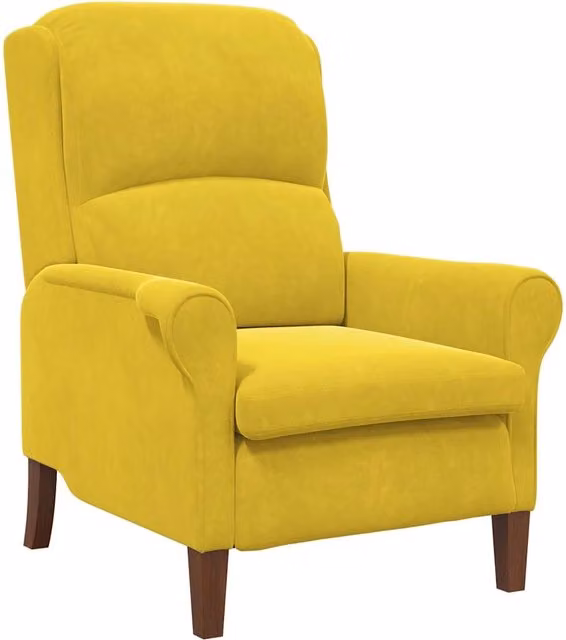 Poltrona | Sedia Relax Giallo Velluto