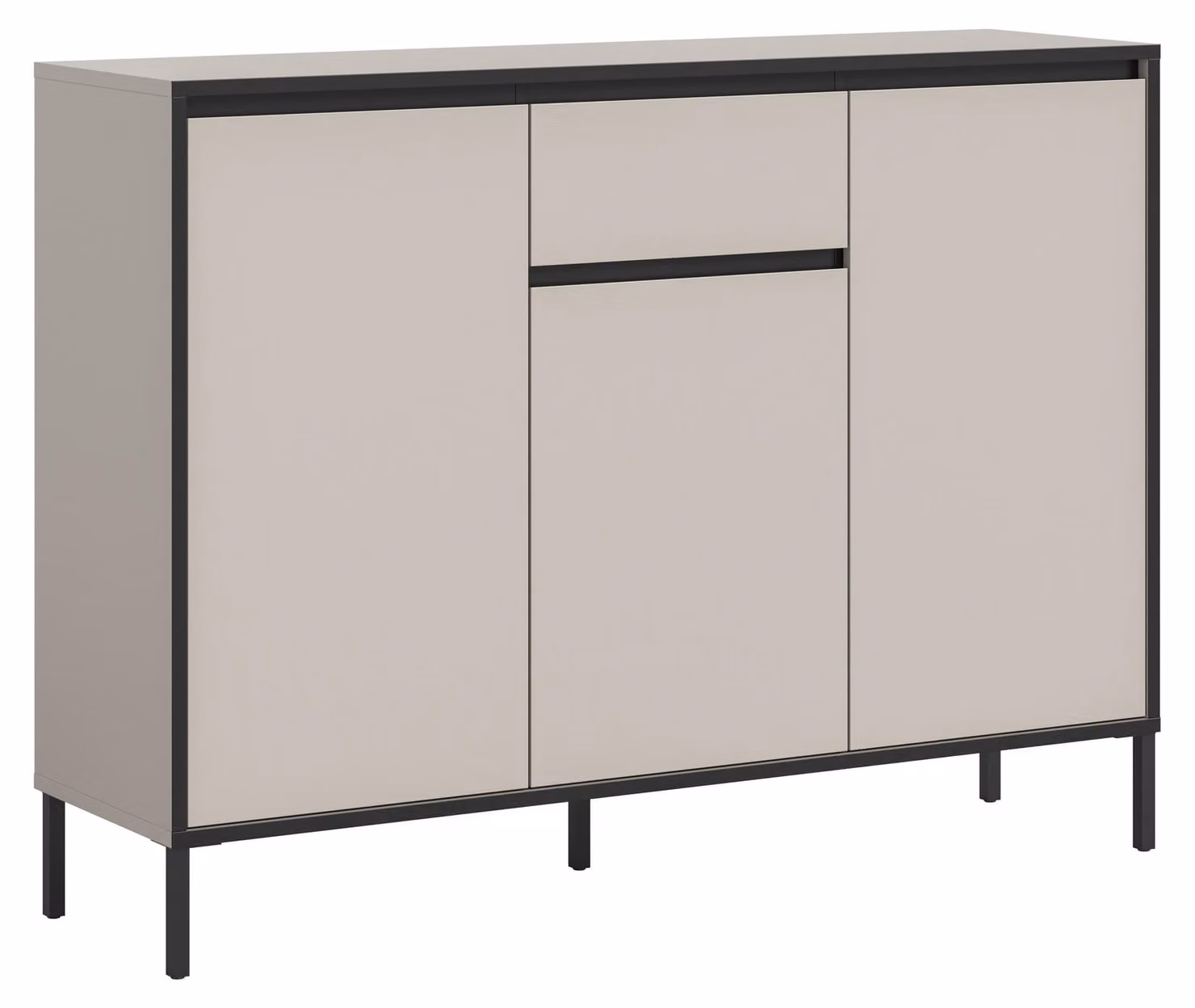 xonox.home Cassettiera Tron L/A/D: 136x101x38 cm in riproduzione cashmere e nero
