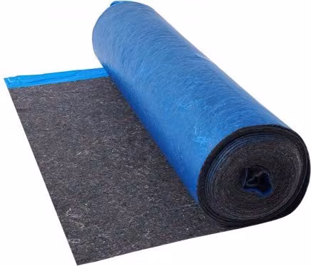 VEVOR Rotolo di Sottopavimento da 9,3 m² Blu con Barriera al Vapore Integrata e Pellicola in PE per Pavimenti in Laminato e Legno