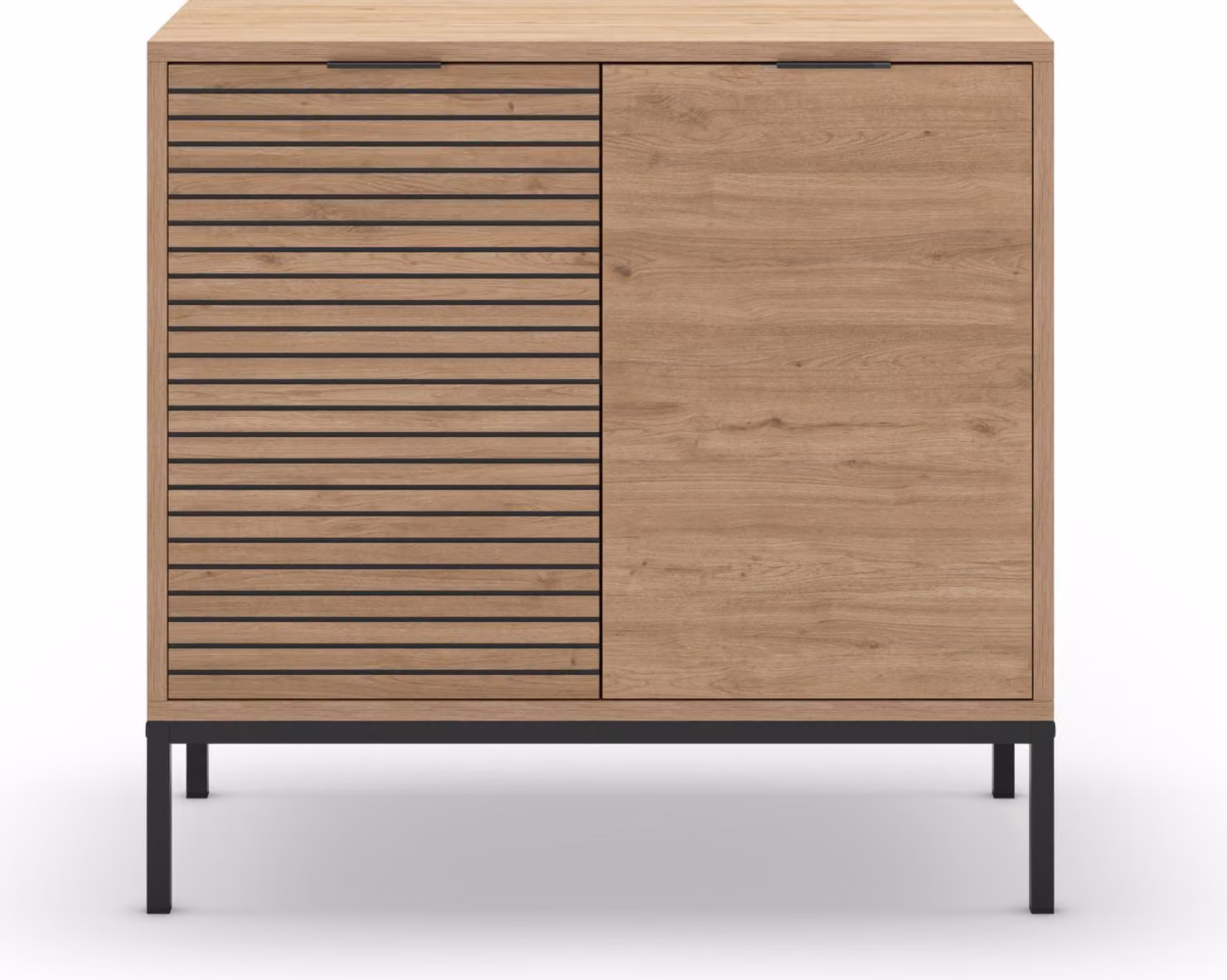 Calicosy - Piccolo buffet 2 ante e piedi in metallo Ariel - L80 cm