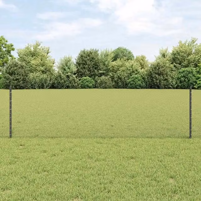 Recinzione esagonale con palo 50 x 0,6 m Grigio Rete 3336885