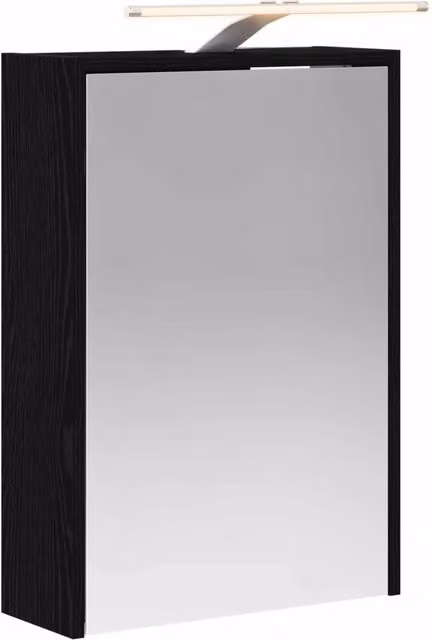 Mobiletto per specchio da Bagno | Armadio da bagno Rovere Nero 43 x 16 x 62.5 cm