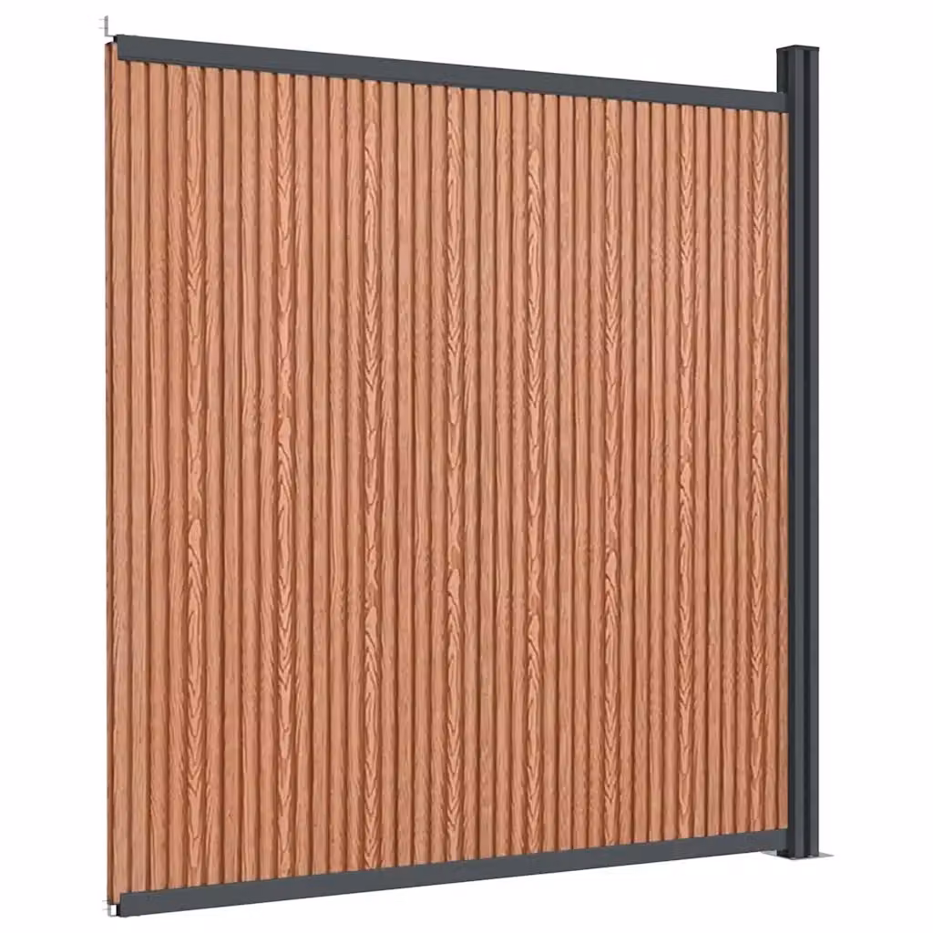 Pannello di Recinzione Marrone in WPC e Alluminio vidaxl L: 173 cm, H: 186 cm – 2