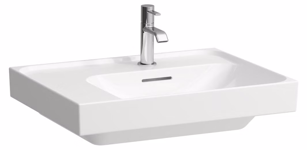 LAUFEN MEDA lavabo à poser, poncé, tablette à gauche, 600x460mm, 1 trou pour robinet, sans trop-plein, H8181120001111, H8181120001111