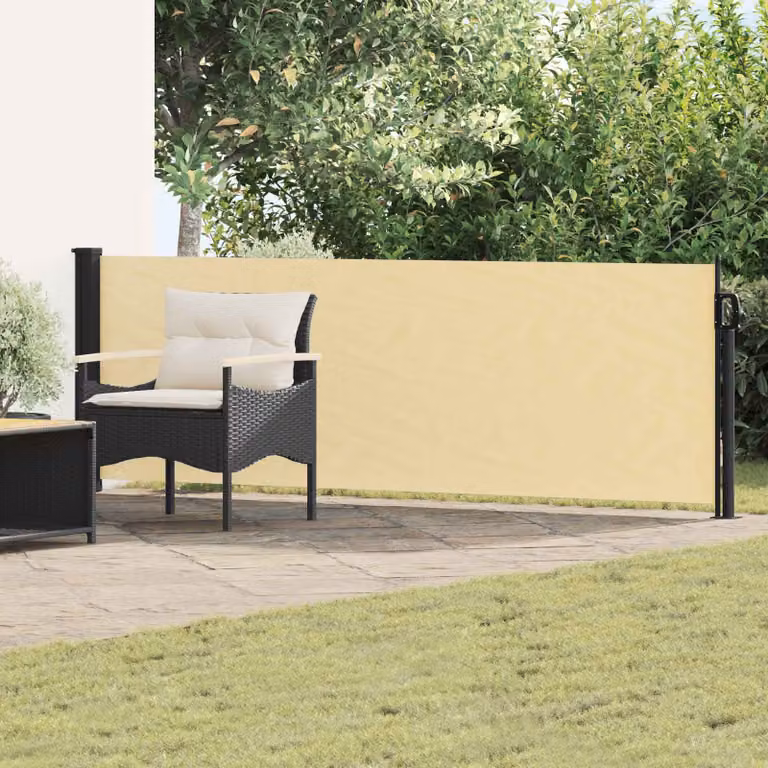 Tenda laterale retrattile vidaXL in poliestere e acciaio, L: 500 cm, H: 100 cm