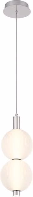 Sospensione Quintiesse Palmas LED 20W sfere bianche cromo
