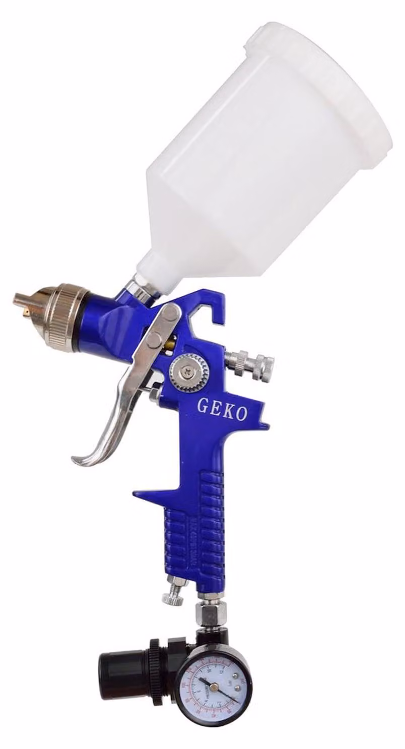 Pistola a spruzzo pneumatica con regolatore di pressione valvola di controllo dell'aria, manometro e filtro separatore sifone per acqua compressore, verniciatura con trappola olio, filettatura standard 1/4", Geko