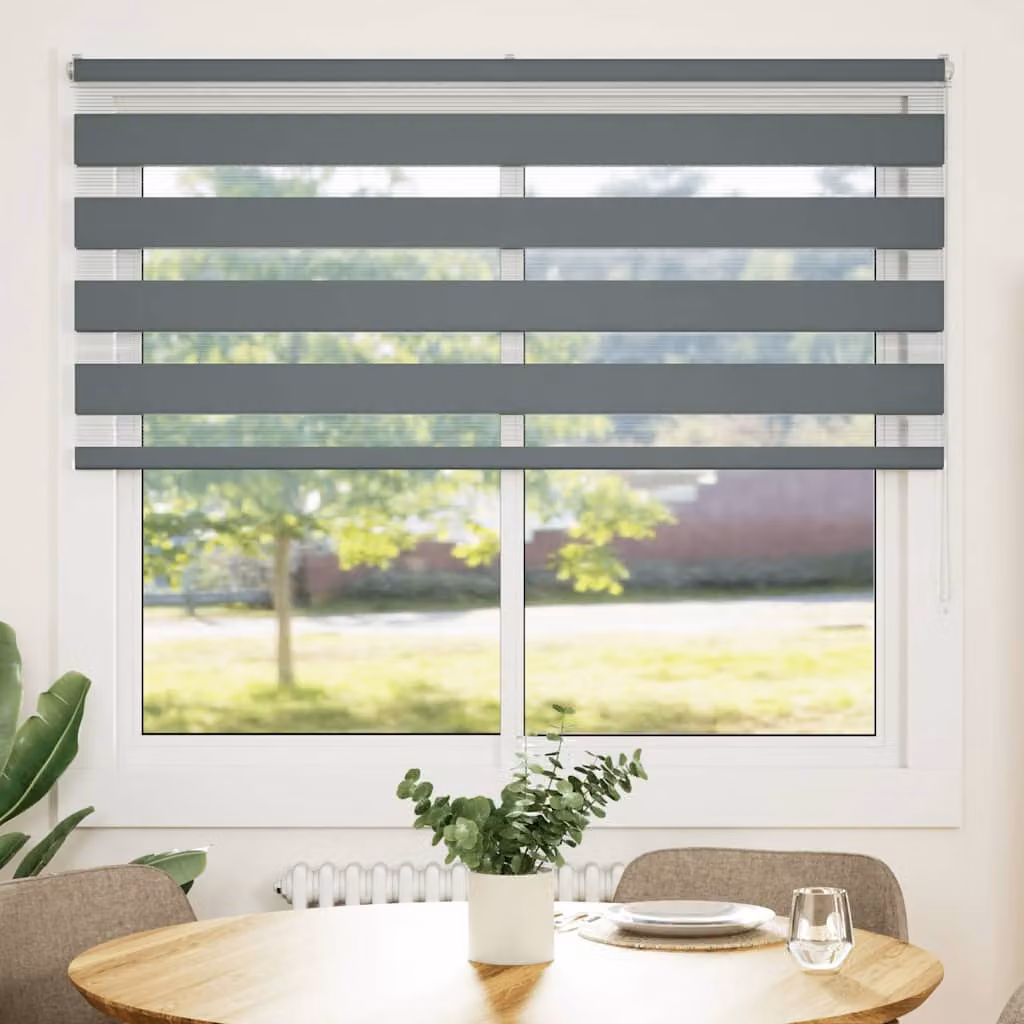 vidaXL Tenda a Rullo Zebra Larghezza Tessuto 155,9 cm Poliestere