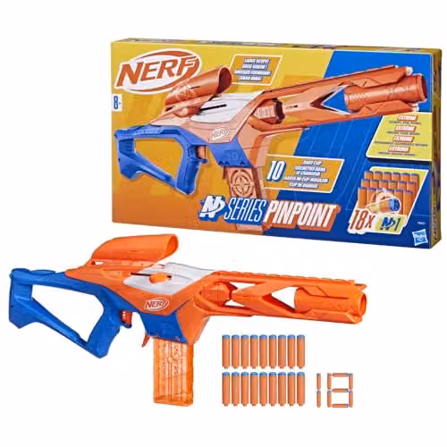 HASBRO - Nerf N Series Pinpoint Blaster con 18 Dardi N1 inclusi