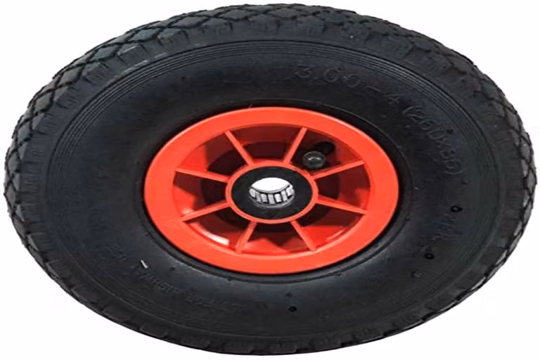 Ruota in plastica da 10 pollici, cerchio con diametro 260 x 85 mm, foro centrale da 16 mm, mozzo da 74 mm, adatta per carrelli e carriole