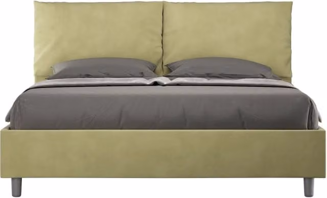 Letto matrimoniale con contenitore Antea Ityhome in microfibra verde L: 160 cm, P: 110 cm, H: 222 cm – 1