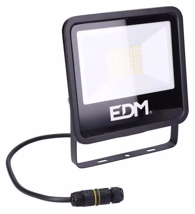 Fareto a LED, 50 W, 4000 lumen, luce diurna (4000 K), dimensioni 19,2 x 2,9 x 17,5 cm, colore nero