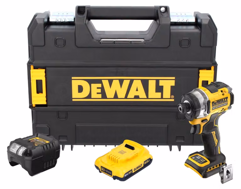 Avvitatore a impulsi a batteria DeWalt DCF 860 D1T 18 V 282 Nm 1/4" brushless + 1x batteria ricaricabile 2,0 Ah + caricabatterie + TSTAK