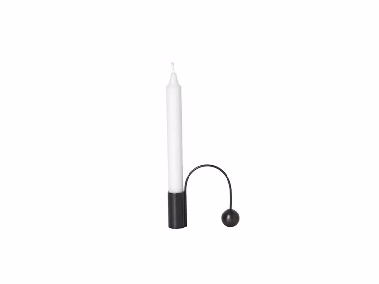 Balance Candle Holder - Portacandela in Ottone Nero