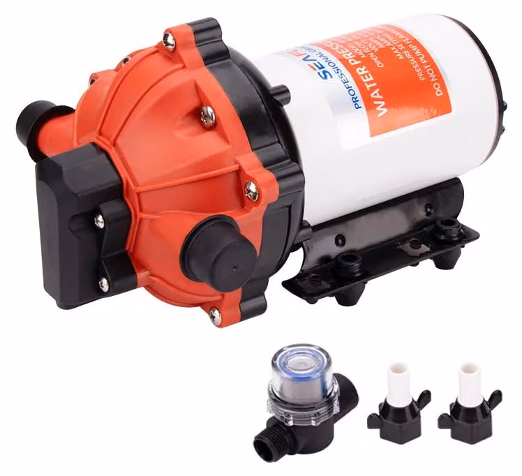Pompa per acqua marina - Pompa a membrana autoadescante - 12 V - 18,9 litri/minuto - 60 PSI - Adatta per imbarcazioni, camper e yacht