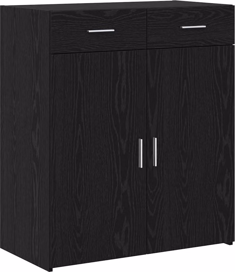 Armadio Rovere nero 80 x 42.5 x 93.5 cm Legno multistrato