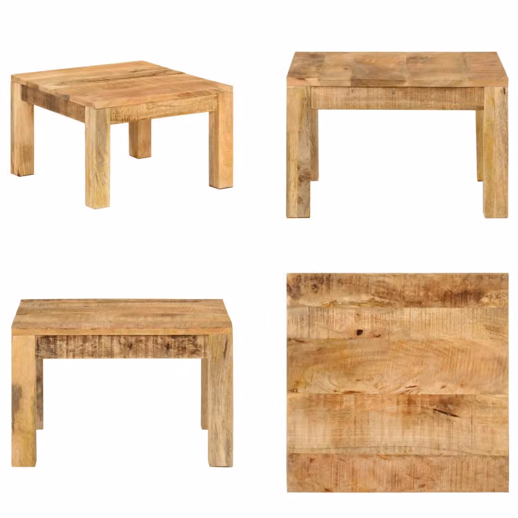 vidaXL Tavolino da caffè 55x55x35 cm in legno massiccio di mango - Tavolino da caffè - Tavolino da salotto - Tavolino da divano