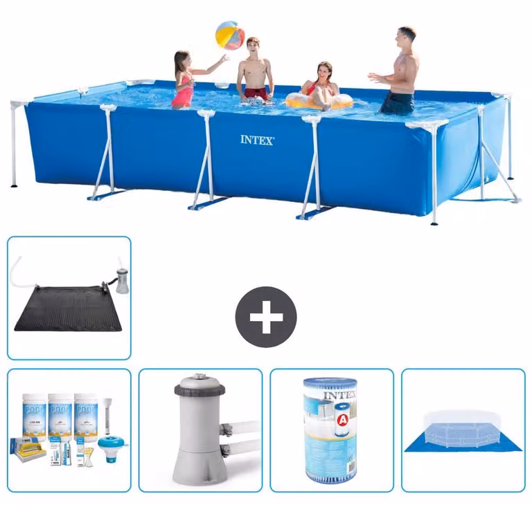 Piscina fuori terra rettangolare - 450x220x84 cm - composta da 6 elementi - modello S30298