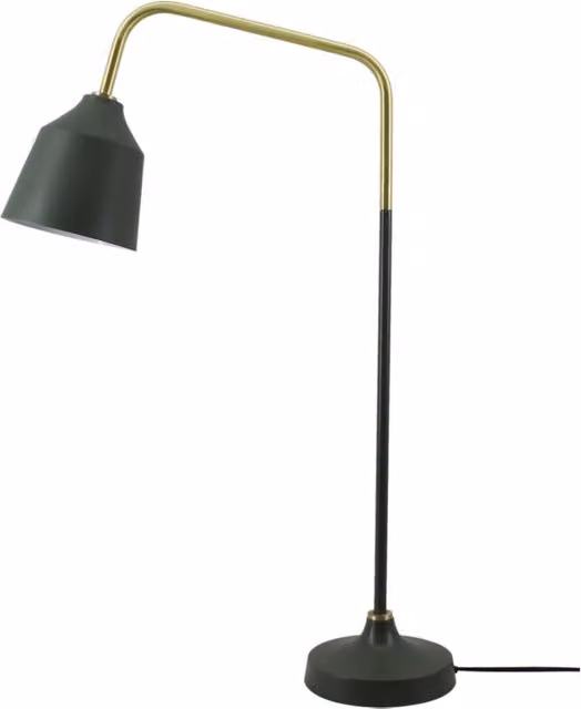 Lampada da tavolo moderna Kendra Home in metallo verde e rame