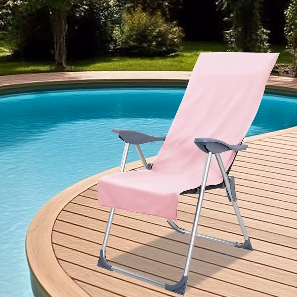 Set di 2 asciugamani per sedia da esterno vidaXL colore rosa, L: 130 cm, P: 60 cm