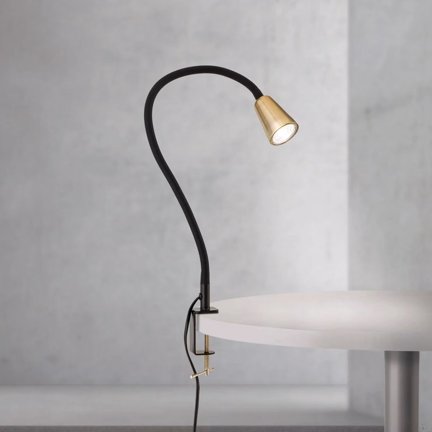 ORION Lampada con morsetto Dotty, Ottone / Oro, Soggiorno / Sala da pranzo, Metallo, Moderno, Lampada con morsetto
