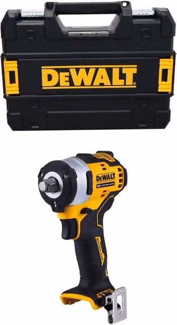 Avvitatore ad impulsi DeWALT DCF901NT giallo e bianco con sistema TSTAK II e tecnologia 12V XR