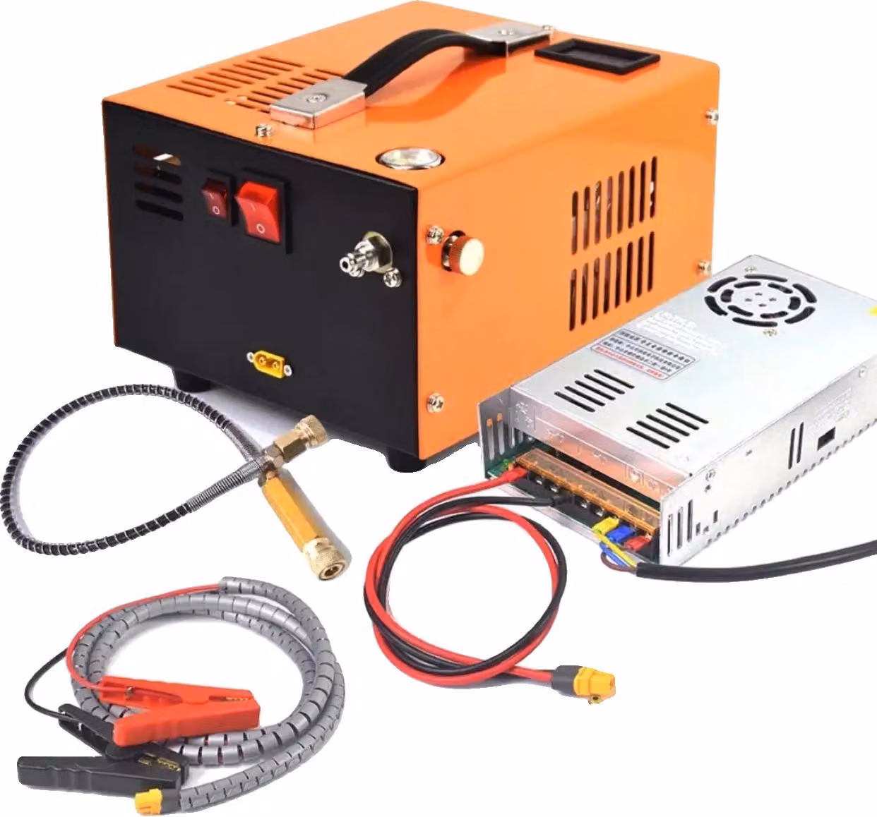 Compressore d'aria, design portatile, compatibilità multi-potenza, 220v, nero, UE