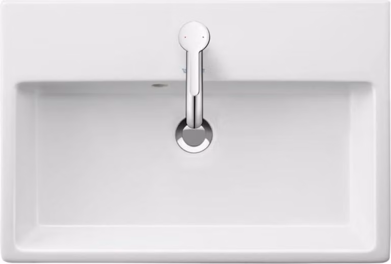 Duravit Vero Air - Lavabo 600x400 mm, con sfioratore, foro per rubinetto, bianco 2368600000