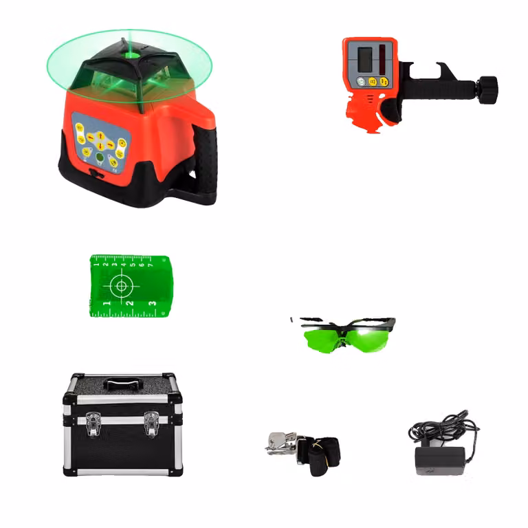 Laser rotante, raggio verde, campo di misura 500 m, raggio verde 2, raggio verde 2