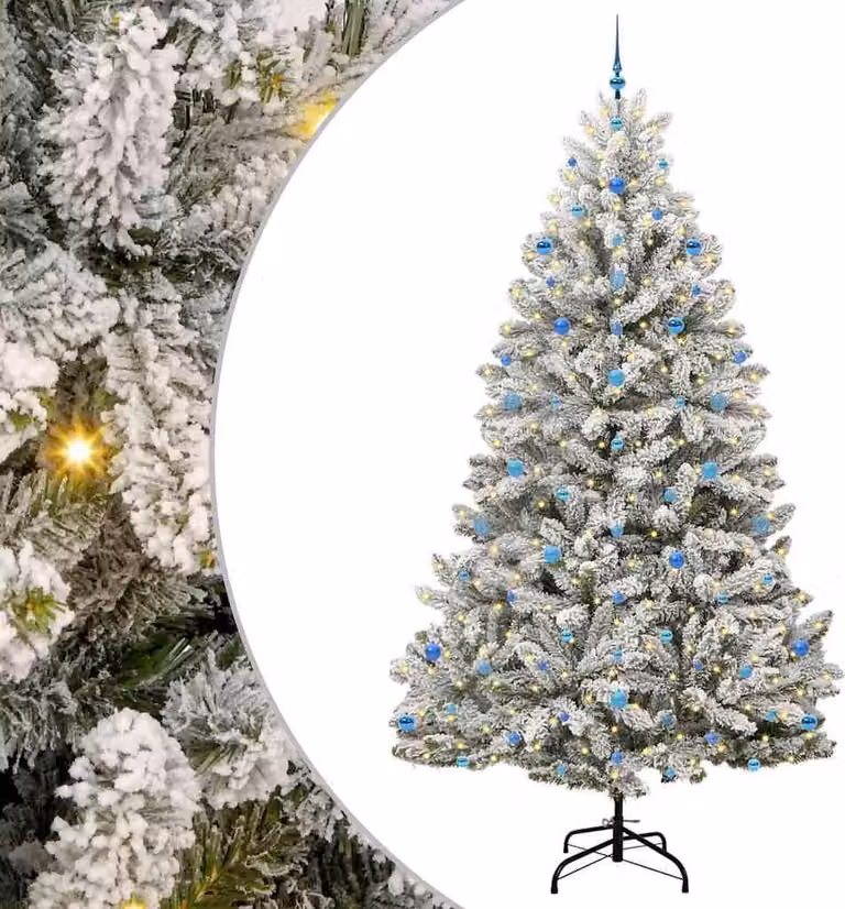 Albero di Natale artificiale con 300 LED Verde e Bianco 270 cm