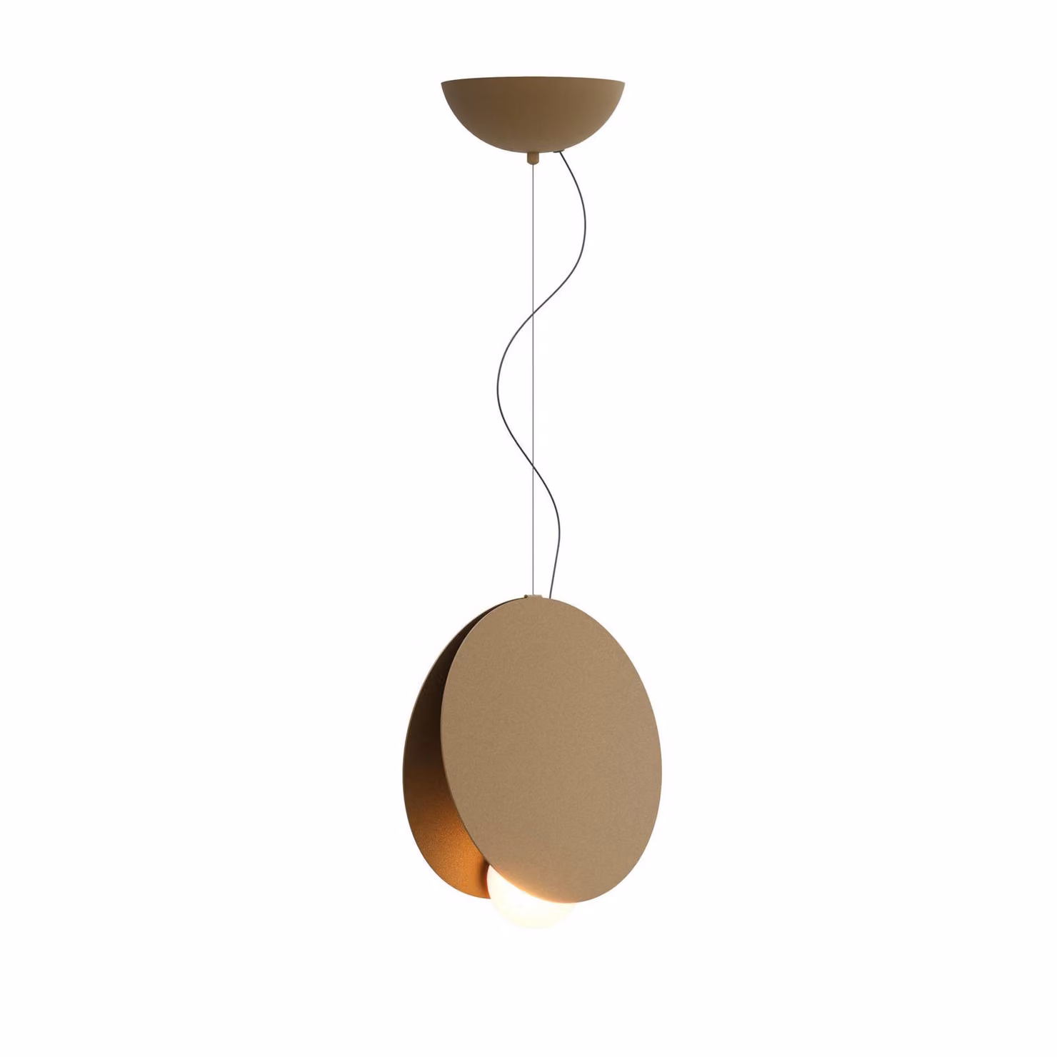 Fabbian Lampada a sospensione Akoya, dimmerabile, Bronzo / Ottone antico, Soggiorno / Sala da pranzo, Metallo, Design, Lampada a sospensione